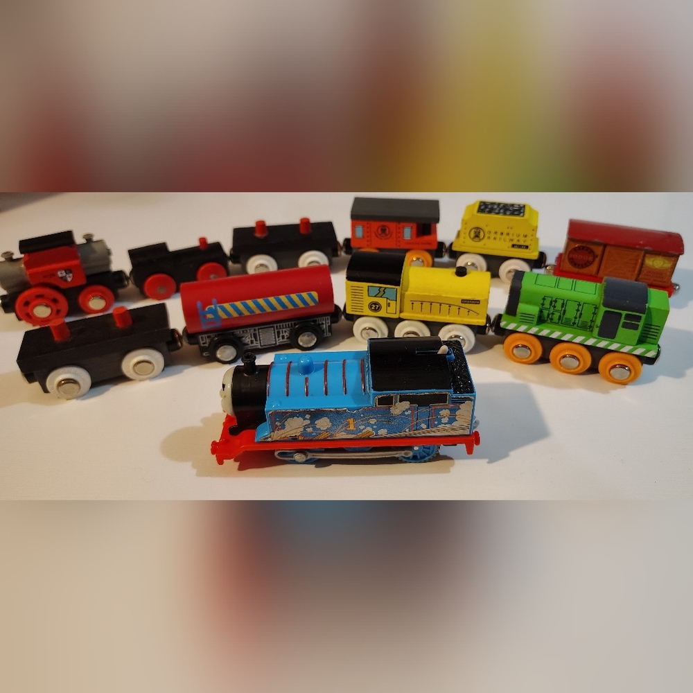 Blue and Black Train Toy